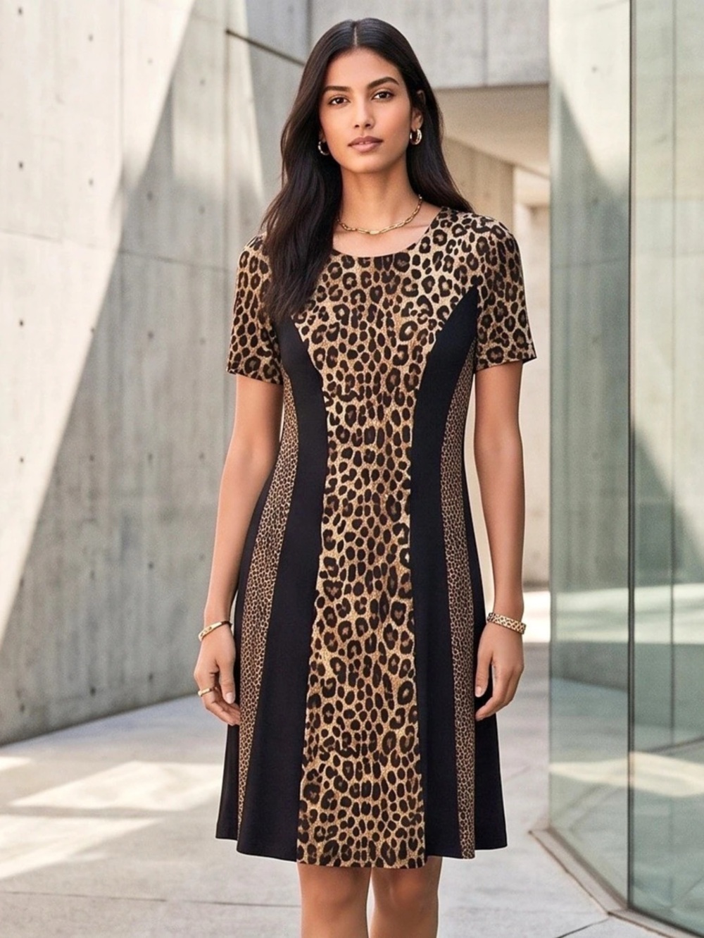 Michael Kors Leopard Print Mini dress 3 available two mediums and one large